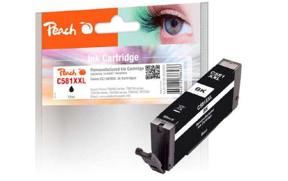 Peach CLI-581XXL Foto-Schwarz Tintenpatrone (Kompatibel) – 12 ml – für Canon CLI-581XXL
