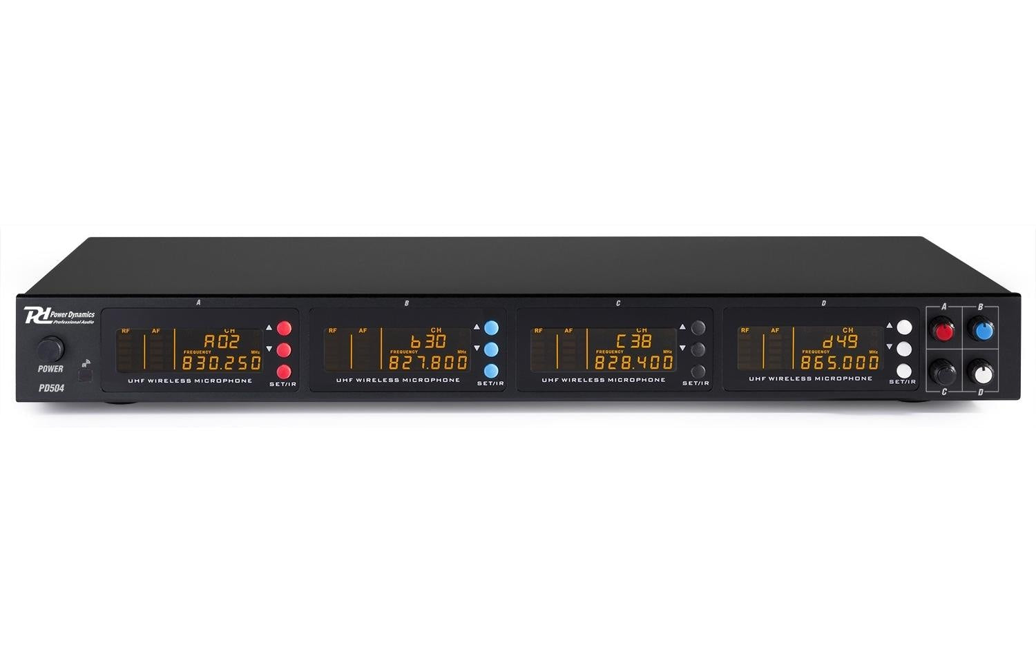 Power Dynamics PD504B Lavalier-Mikrofon 4er-Set – XLR, Kabellos, Niere, 60–18'000 Hz