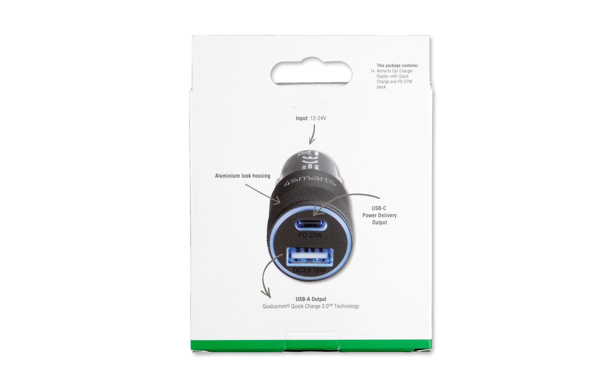 4smarts Rapid Kfz-Ladegerät – 27 W, 1× USB-A, PD