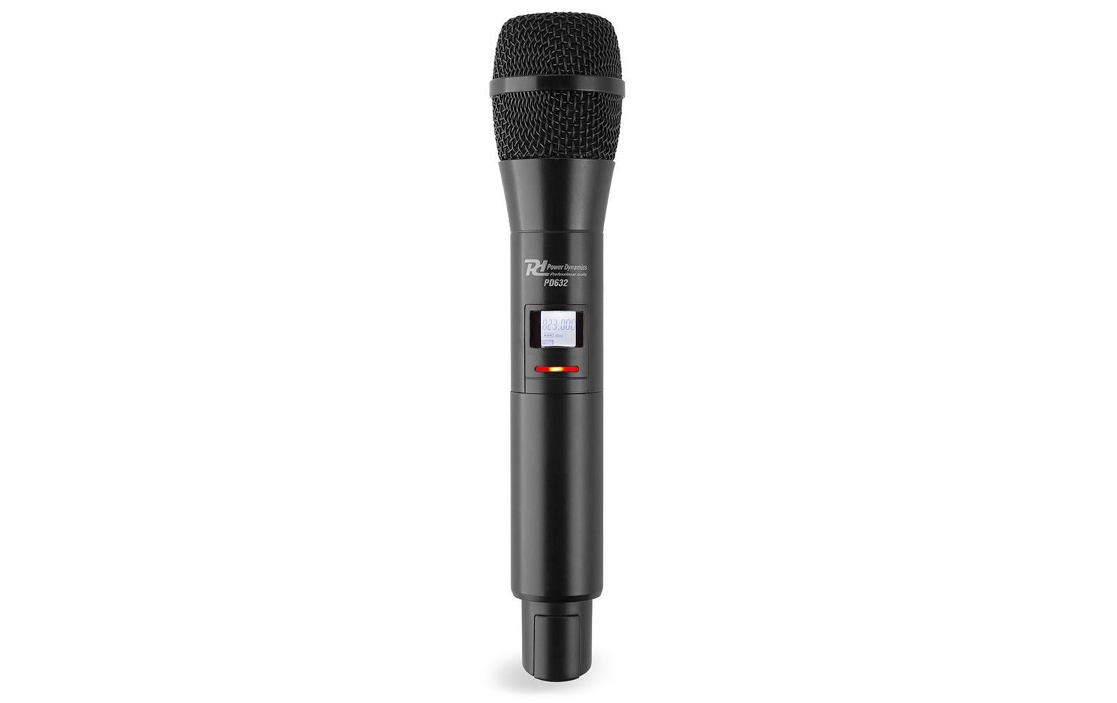 Power Dynamics PD632C – Streaming- / Mikrofon-Kit – XLR, 6,35 mm Klinke, Kabellos (UHF), Niere, 863–865 MHz