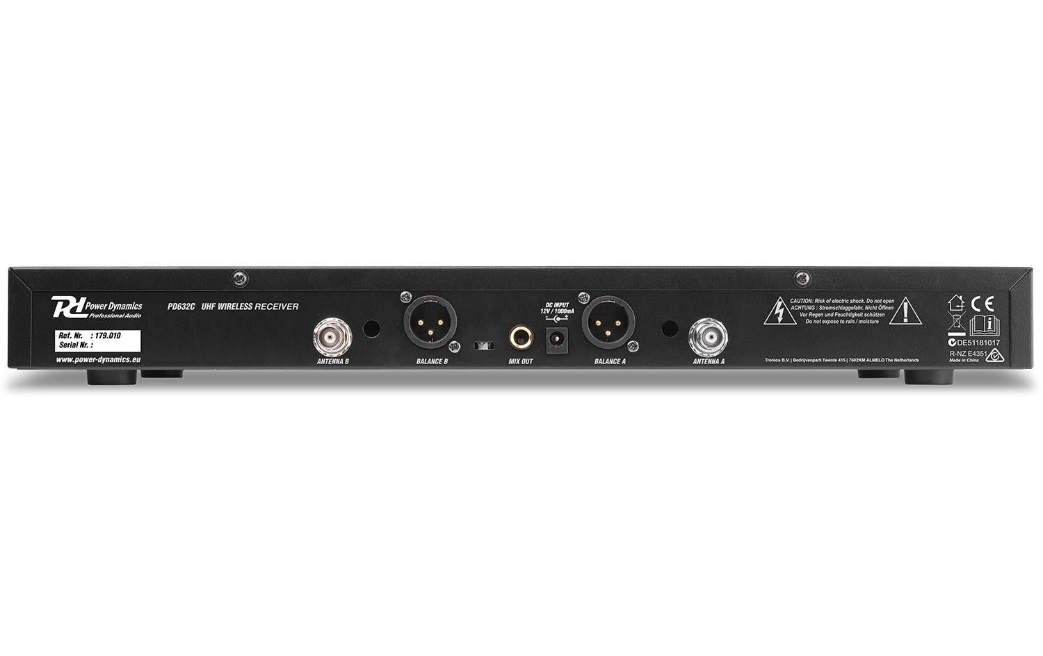Power Dynamics PD632H Bühnenmikrofon 2er-Set – XLR, Kabellos (UHF), Niere, 60–18'000 Hz