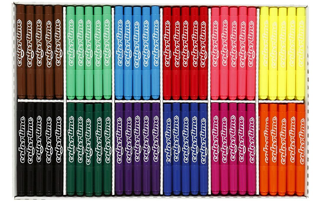 Creativ Company Filzstifte Grosspackung – Rundspitze, 5 mm, Mehrfarbig