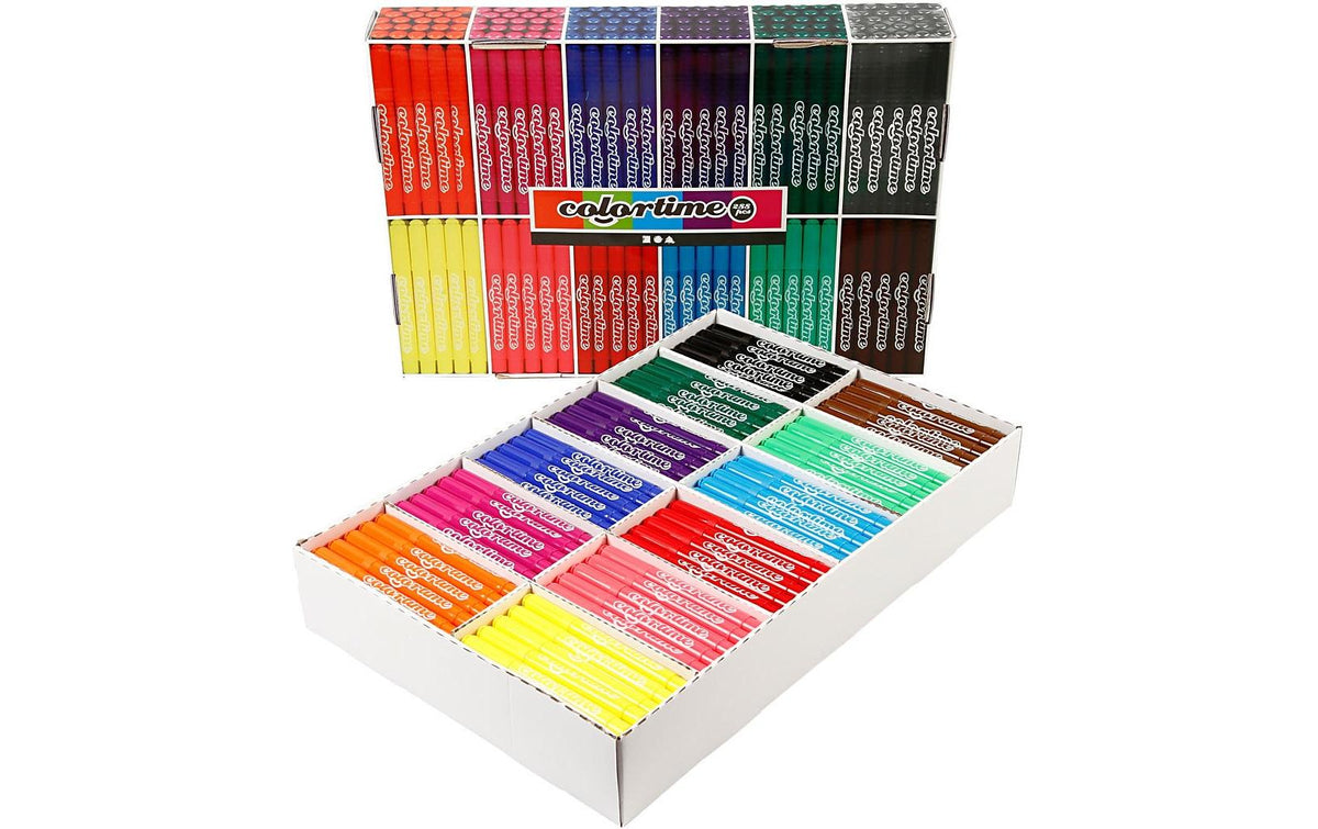 Creativ Company Filzstifte Grosspackung – Rundspitze, 5 mm, Mehrfarbig