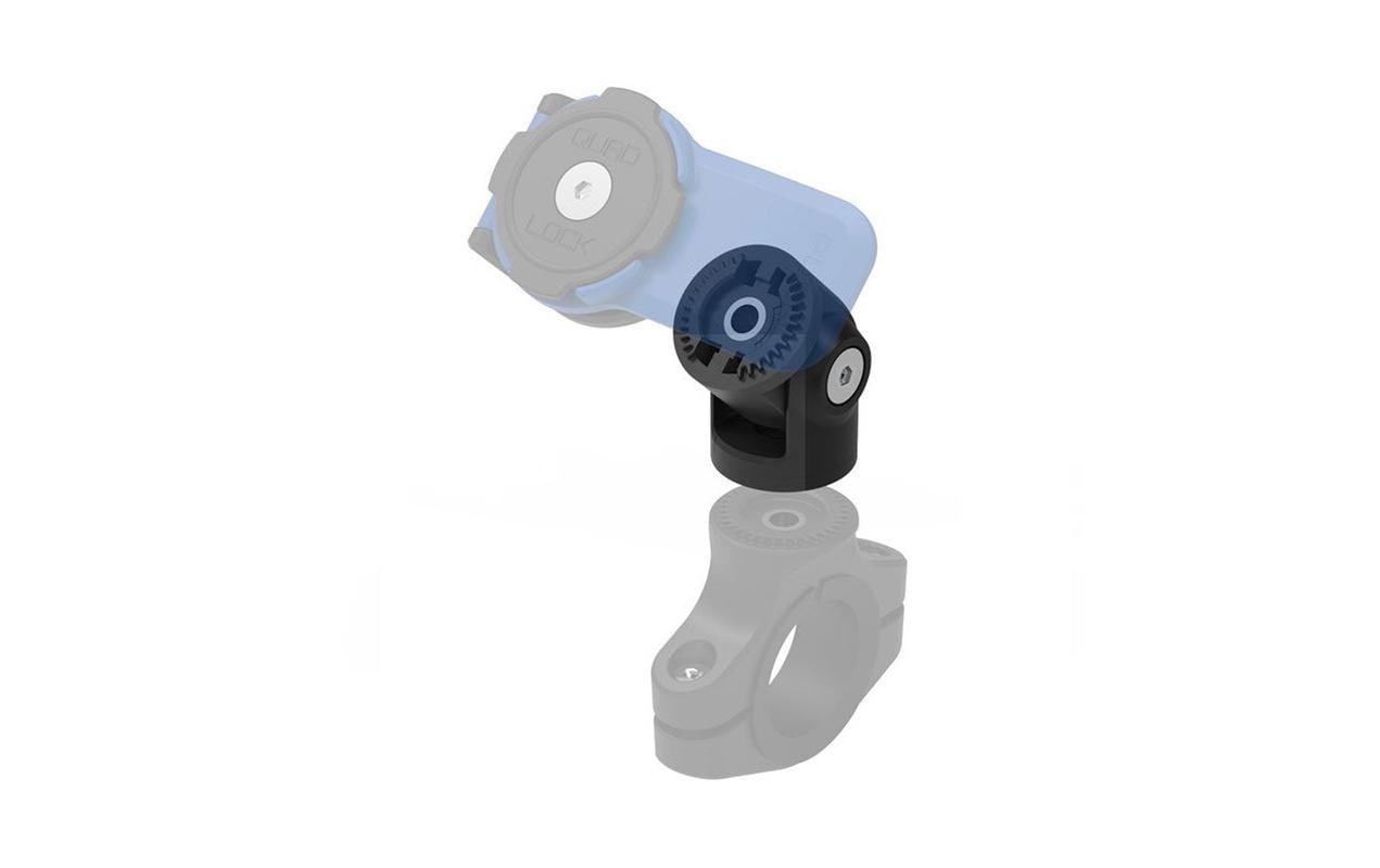 Quad Lock Knuckle Adapter – Fahrrad-/Motorrad-Halterung – Lenker, verstellbarer Neigungswinkel – Schwarz
