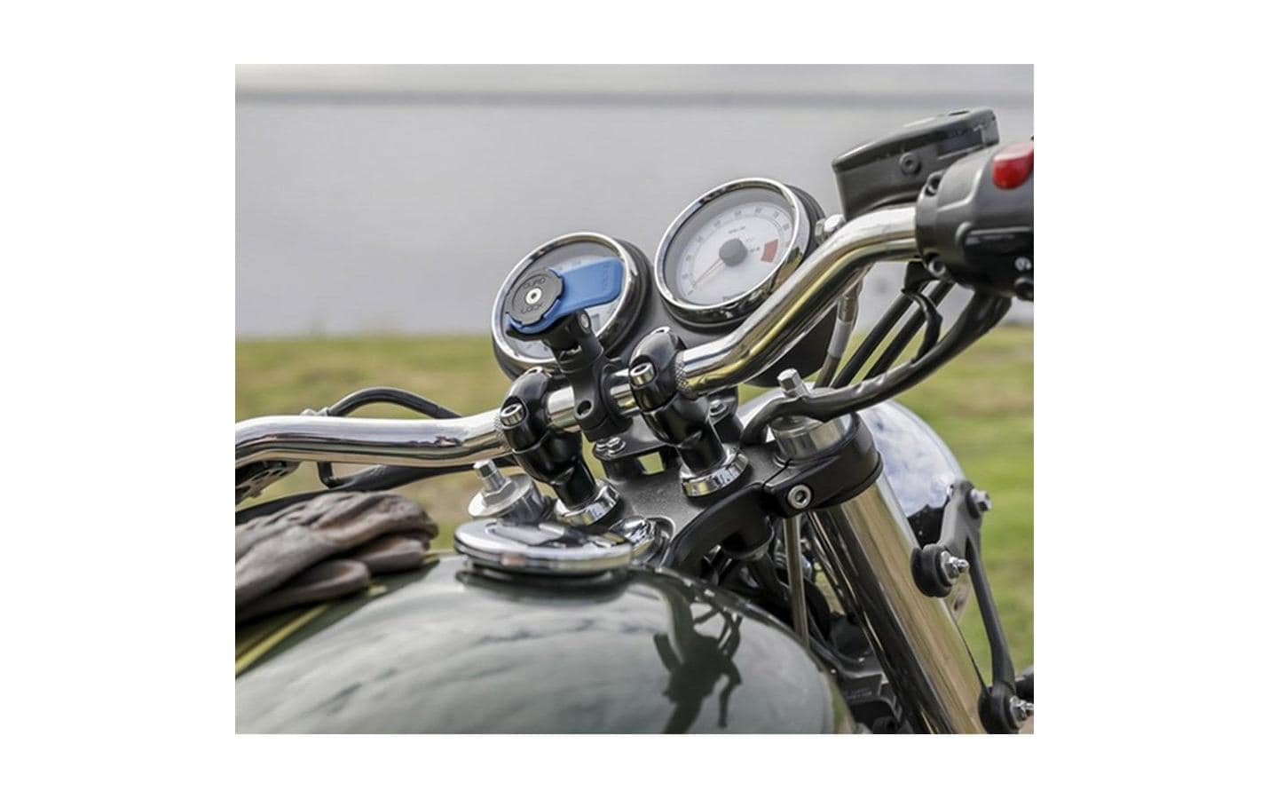 Quad Lock Knuckle Adapter – Fahrrad-/Motorrad-Halterung – Lenker, verstellbarer Neigungswinkel – Schwarz