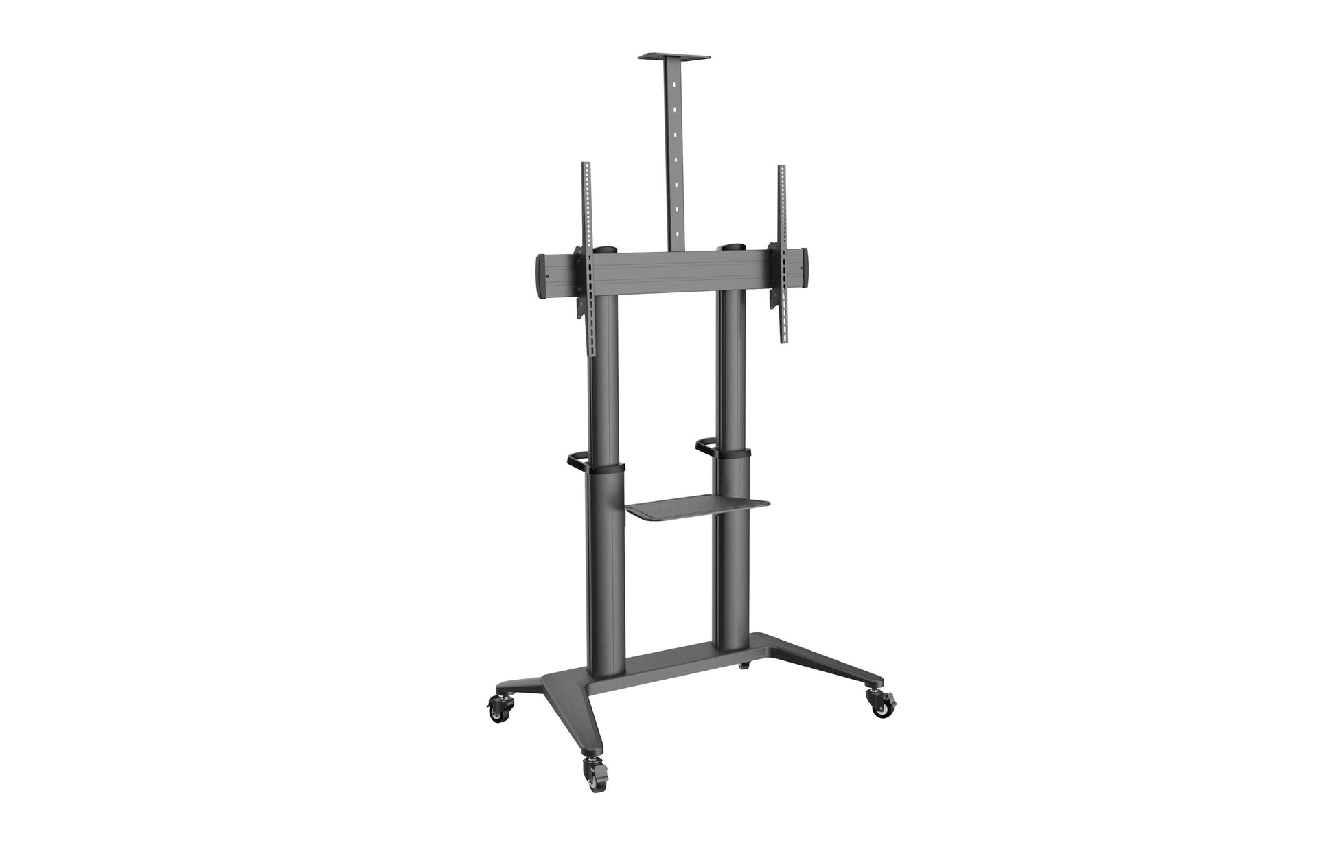 PureMounts PDS-0012C – Trolley, höhenverstellbar, für 75", VESA 1000×400, bis 140 kg, schwarz