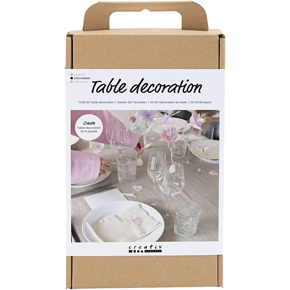 Creativ Company Bastelset Tischdeko – 12-teilig – Baumwolle, mehrfarbig – 977696