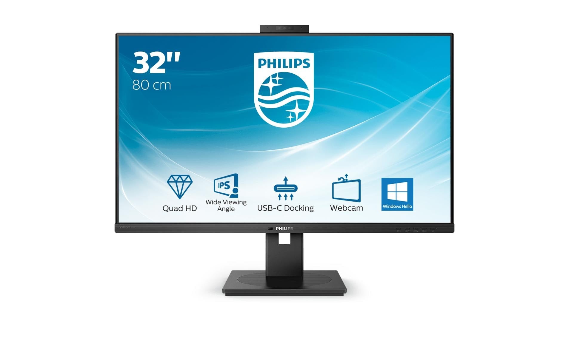 Philips 326P1H/00 – 31,5" 2560 × 1440 (WQHD) IPS USB-C 90 W Webcam LAN