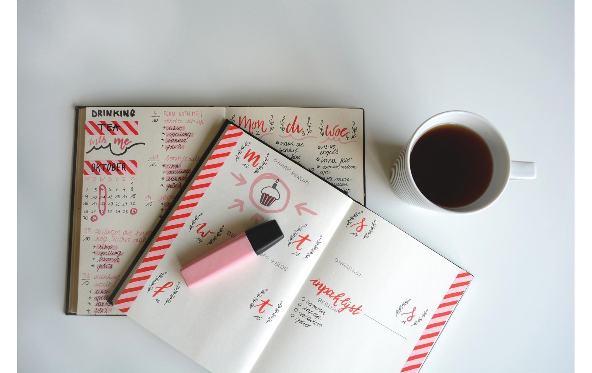 Colop Selbstfärbender Stempel – Bullet Journal – 10 Motive, inkl. Stempelkissen – für Papier