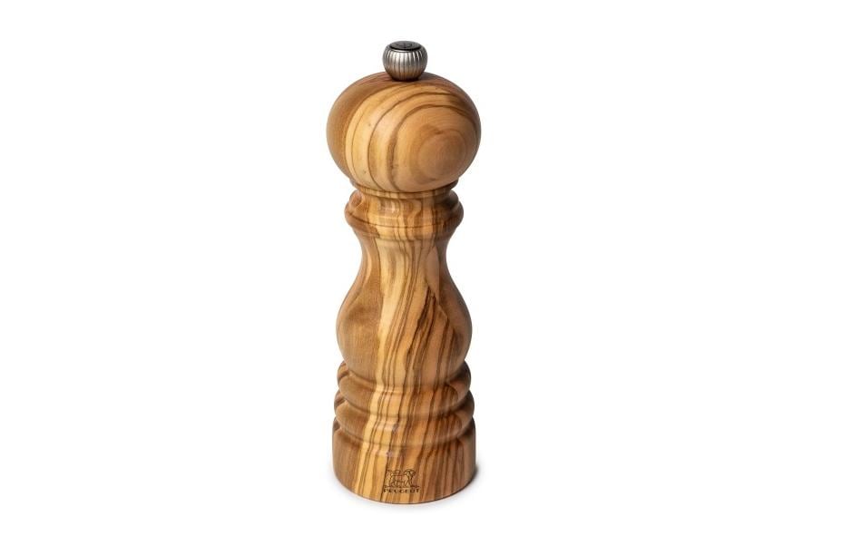 Peugeot Pfeffermühle – Einstellbares Stahlmahlwerk, Manuell – Olivenholz, Dunkelbraun – 18 cm