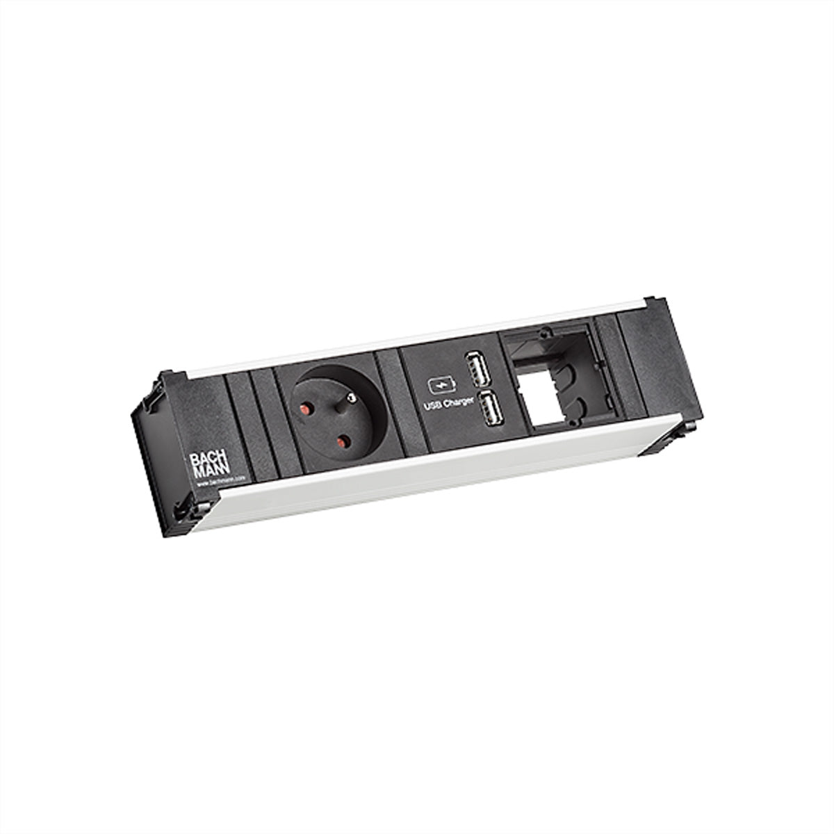 Bachmann CONI Steckdoseneinheit – 1×UTE (Typ E), 2×USB 15,5 W, Einbau, GST18 0,2 m
