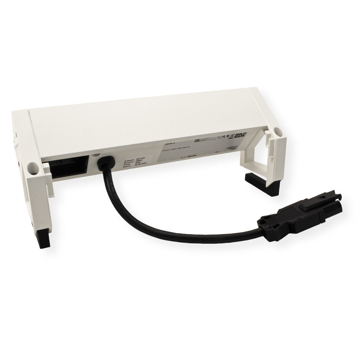 Bachmann DESK2 Steckdosenleiste, 3×UTE, 0,2 m – für Frankreich, Tschechien, Slowakei – weiss