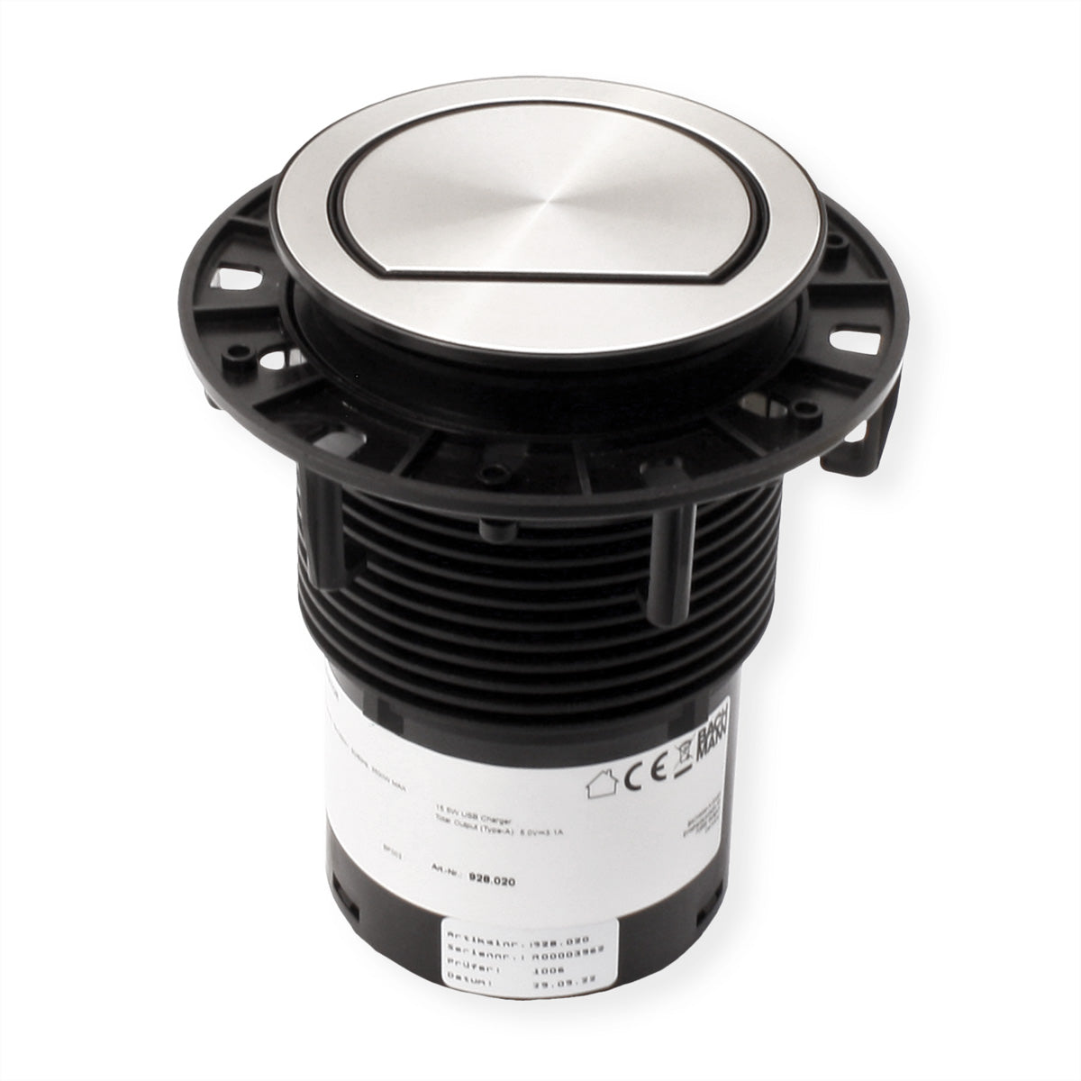 Bachmann ELEVATOR Einbau-Anschlussfeld 1× UTE (Typ E) – USB‑A×2, 2,0 m – für Frankreich, Tschechien, Slowakei