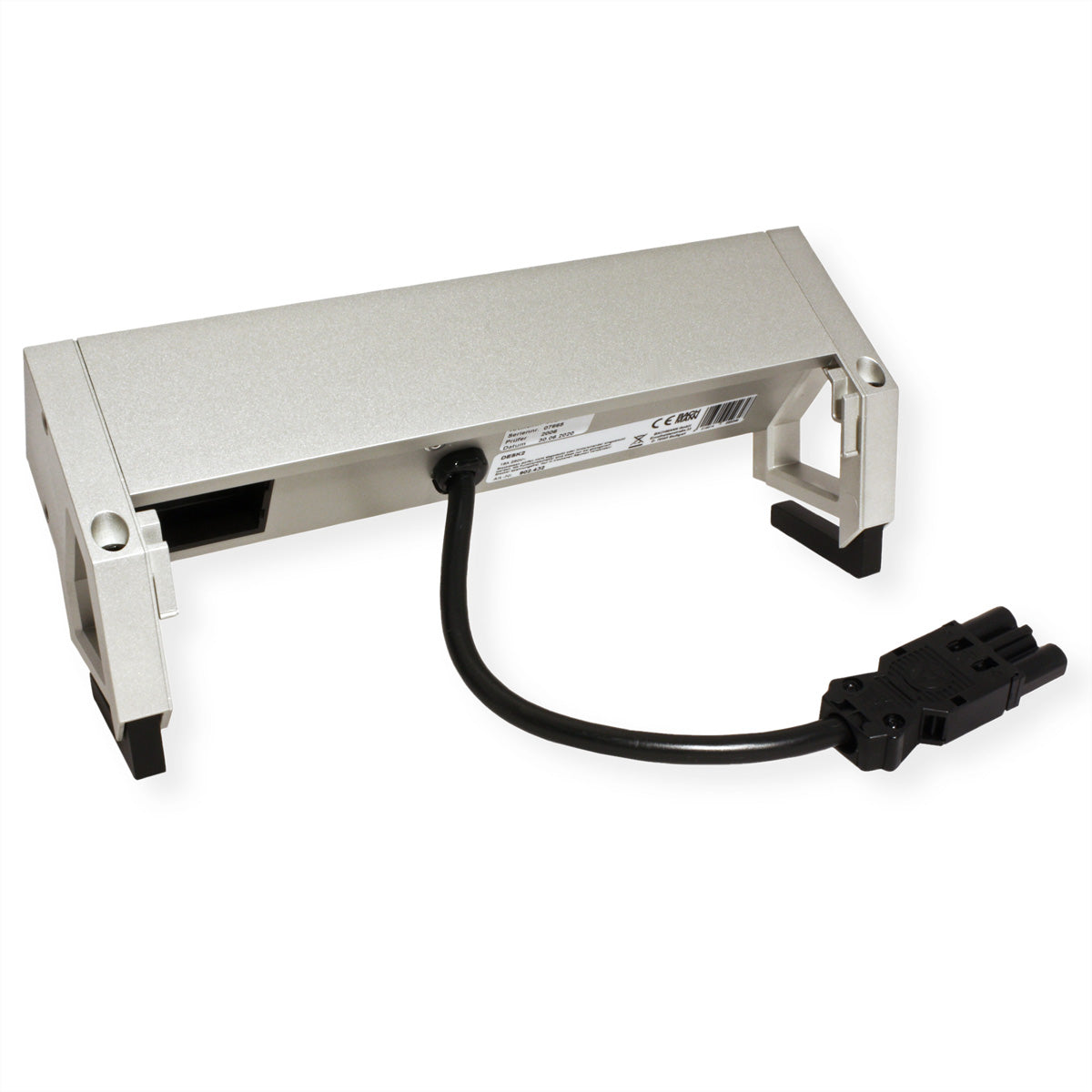 Bachmann DESK2 Steckdosenleiste Typ E 2× – USB‑A×2 – Wieland GST18, Kabel 0,2 m – Edelstahl