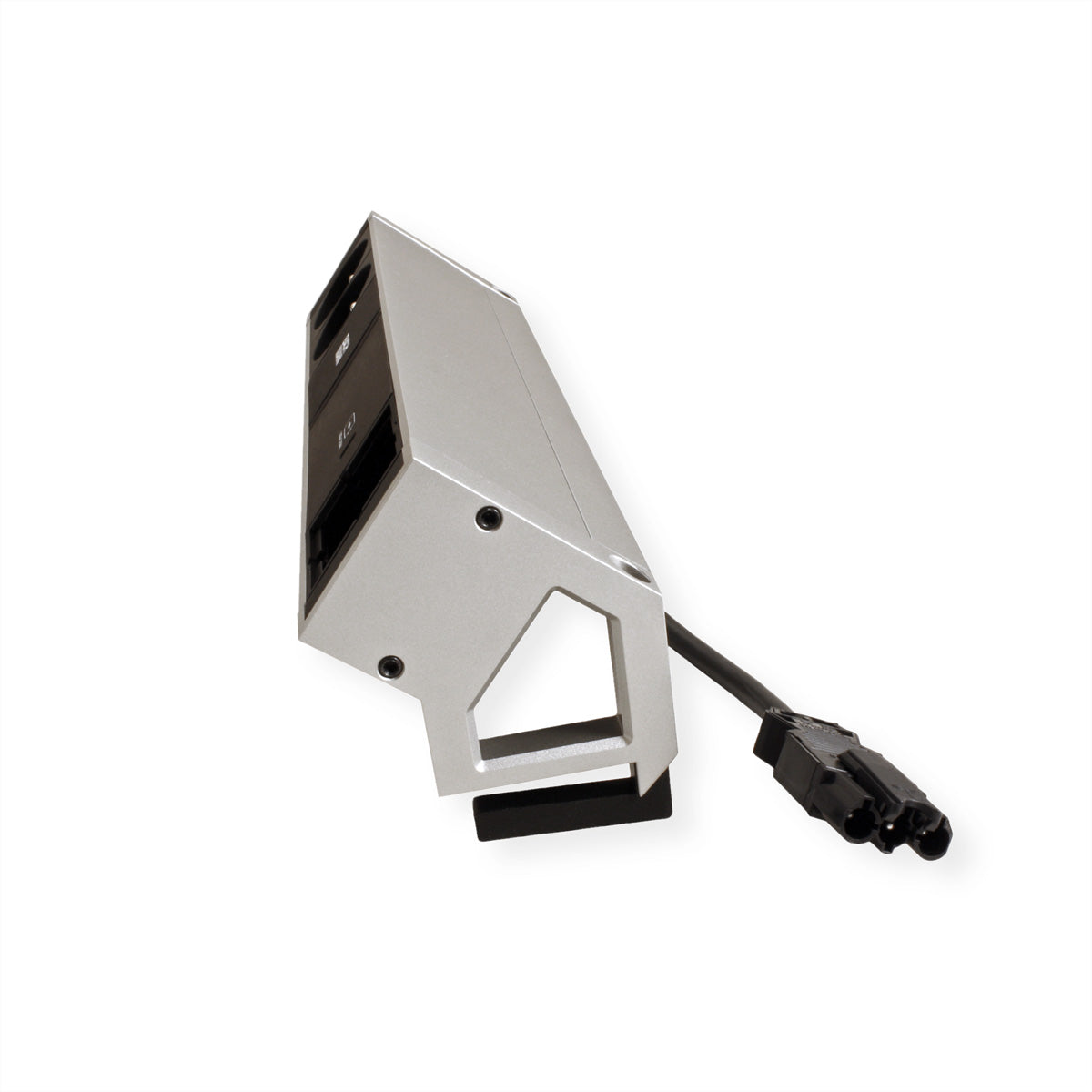 Bachmann DESK2 Steckdoseneinheit – 2×UTE (Typ E), USB‑C 60 W, Aufbau, GST18-Stecker, 0,2 m, Silberfarben
