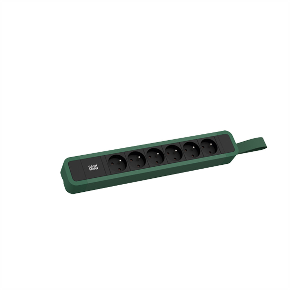 Bachmann PRIMO 2 Steckdosenleiste, 6×UTE, 2 m, Eingang Schutzkontakt CEE 7/7 – grün