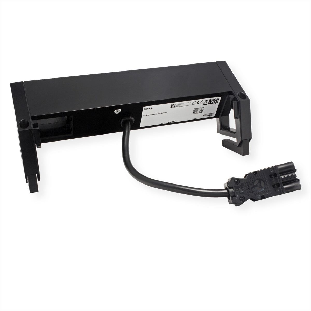 Bachmann DESK2 Steckdoseneinheit – 2×UTE, USB‑C 30 W, Aufbau, Wieland GST18, 0,2 m