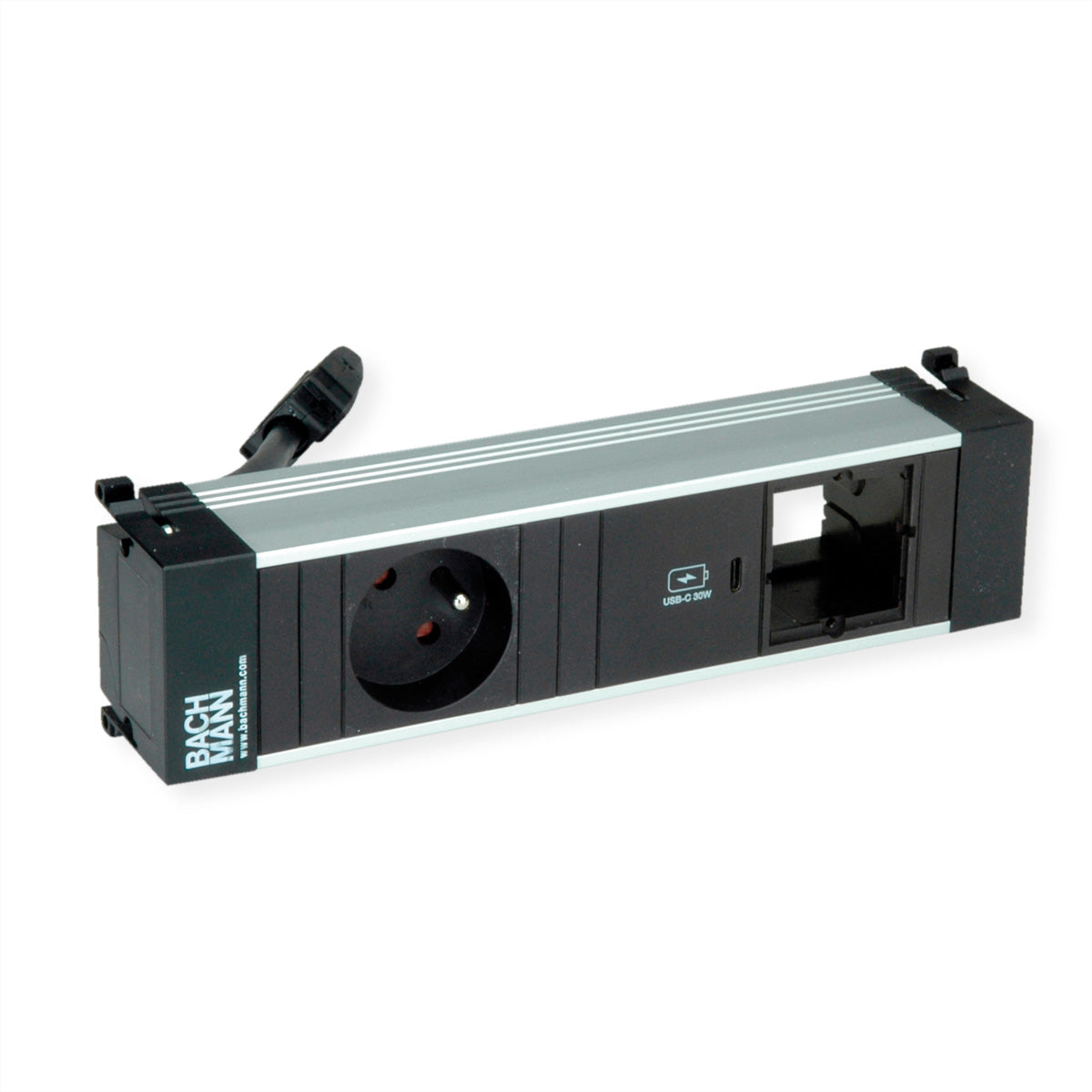 Bachmann POWER FRAME S Steckdoseneinheit – 1×UTE (Typ E), USB‑C 30 W, Einbau, GST18 0,2 m