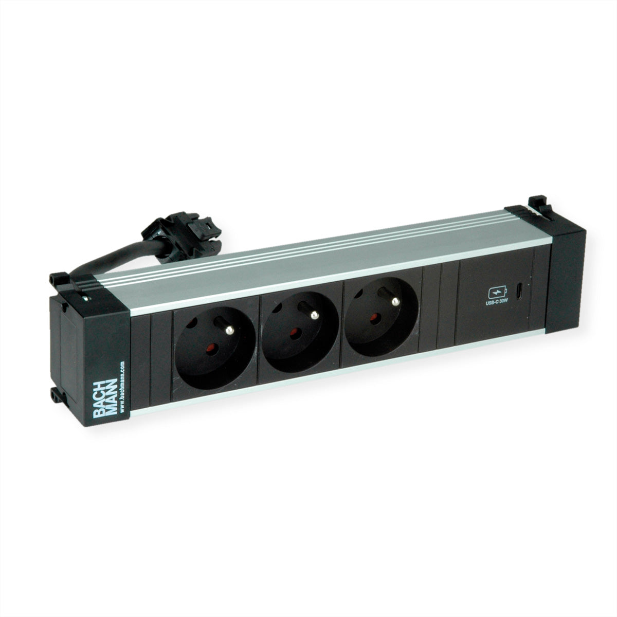 Bachmann POWER FRAME M Einbausteckdosenleiste, 3×UTE, 1×USB-C PD 30 W, Einbau, Wieland GST18 Eingang, 0,2 m –