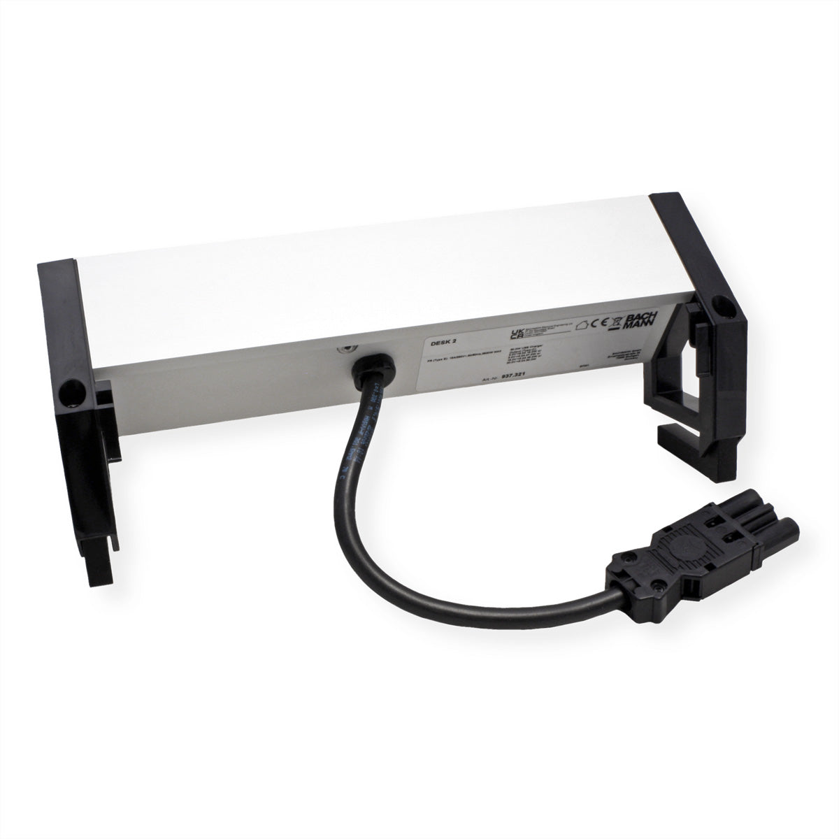 Bachmann DESK2 Steckdoseneinheit – 2×UTE, USB-C 60 W, 0,2 m Kabel, GST18, Aufbau