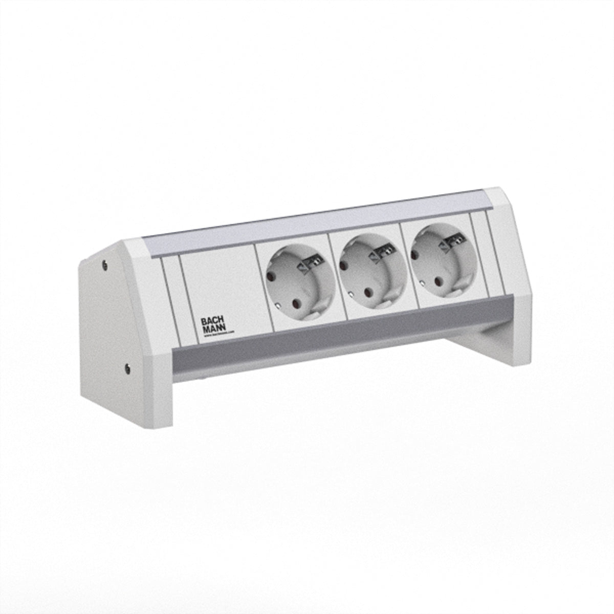 Bachmann DESK Steckdosenleiste 3×Schutzkontakt (CEE 7/3) – Wieland GST18 – Weiss