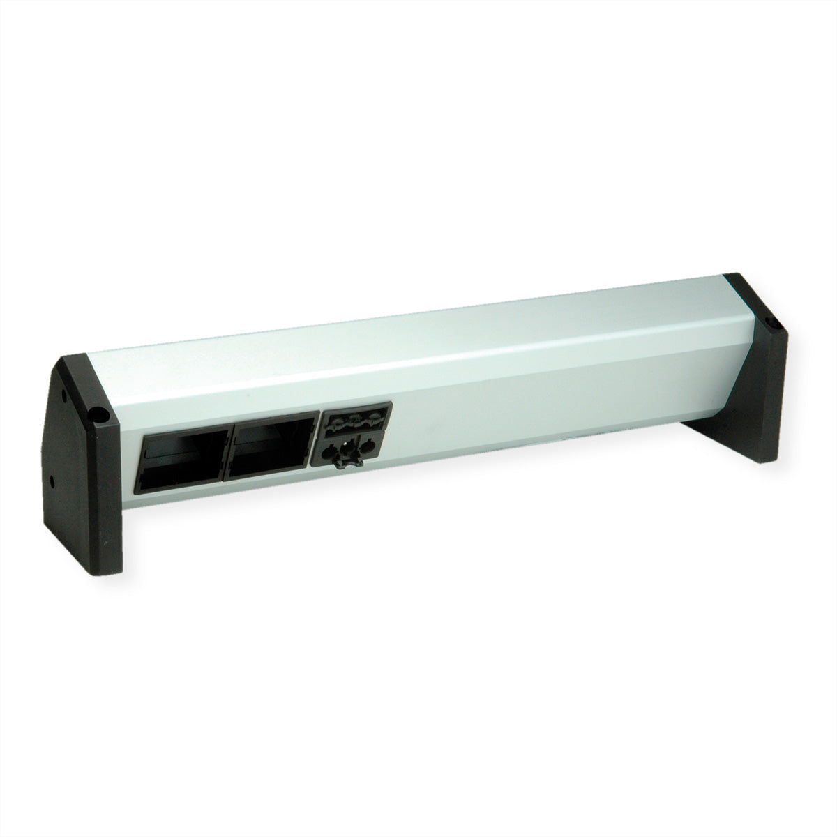 Bachmann DESK Tischsteckdosenleiste, 4×T13, 2×Custom-Module (leer), GST18 Eingang – schwarz
