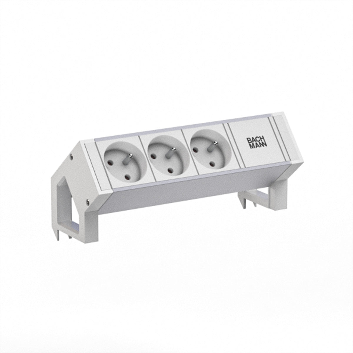 Bachmann DESK2 Aufbau-Anschlussfeld 3× UTE (Typ E) – 0,2 m Zuleitung, Wieland GST18-Stecker – für FR/CZ/SK