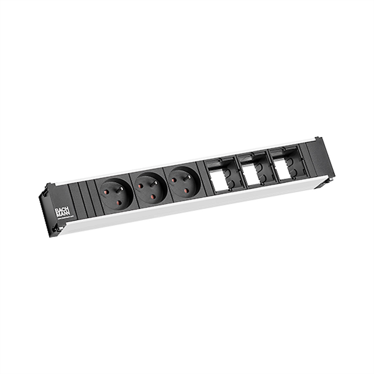 Bachmann CONI – Einbau-Anschlussfeld, 3× UTE (CEE 7/5 Typ E), 0,2 m, Stecker Wieland GST18, für Frankreich, Ts