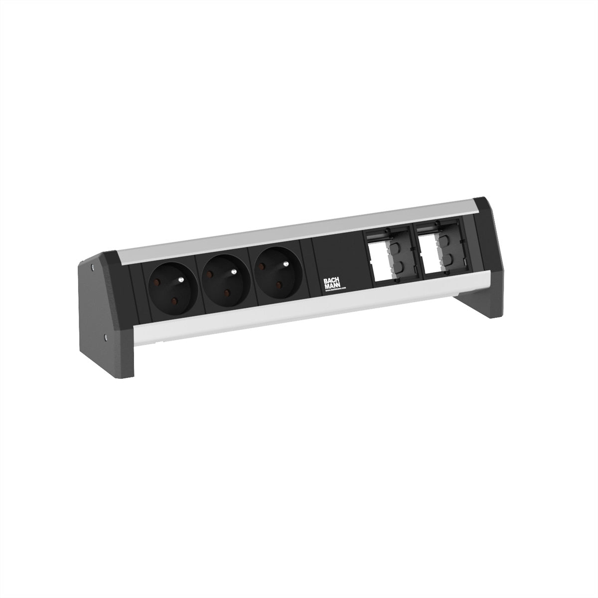 Bachmann DESK 3xUTE 2xCM GST18 – Tischsteckdosenleiste, 3× Typ E, Stecker GST18