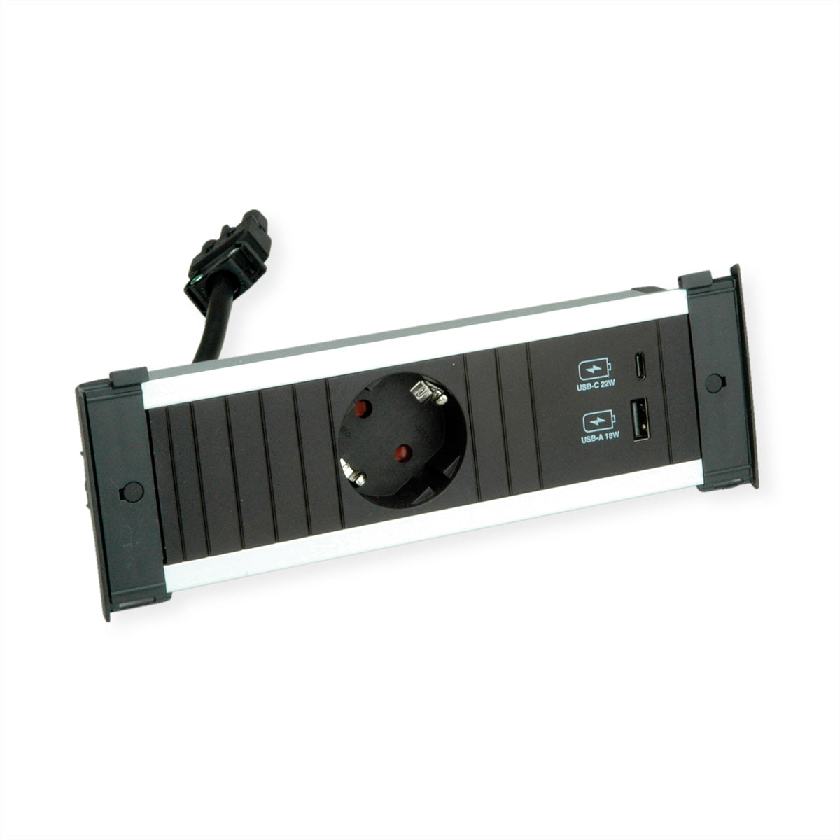 Bachmann KAPSA S Steckdoseneinheit – 1×Schuko (Typ E/F), USB-A/USB-C 22 W, Einbau, 0,2 m, GST18