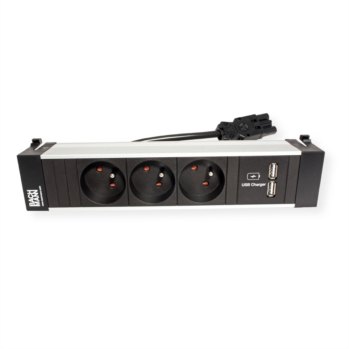 Bachmann POWER FRAME Steckdoseneinheit – 3×UTE + 2×USB, GST18, 0,2 m
