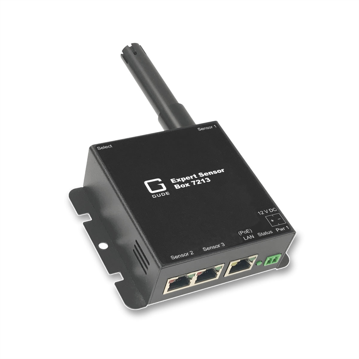 Gude Expert 72133 – Multisensor/Raumsensor, LAN, Temperatur, Luftfeuchtigkeit & Luftdruck, SNMPv3 & IPv6 – Schwarz