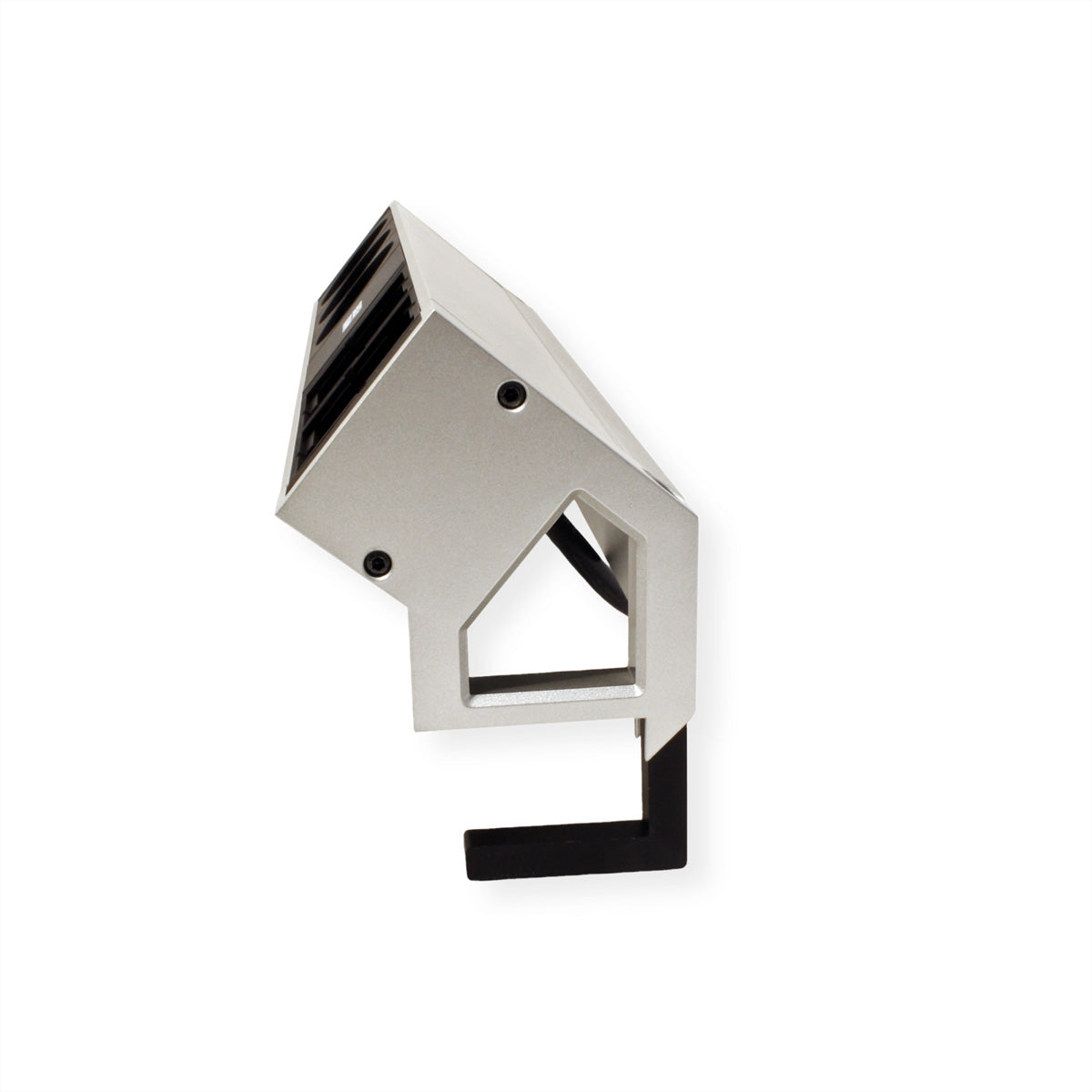 Bachmann DESK2 Tischsteckdosenleiste (3×T13 + 2×ABD), 0,2 m, Aluminium – Edelstahl