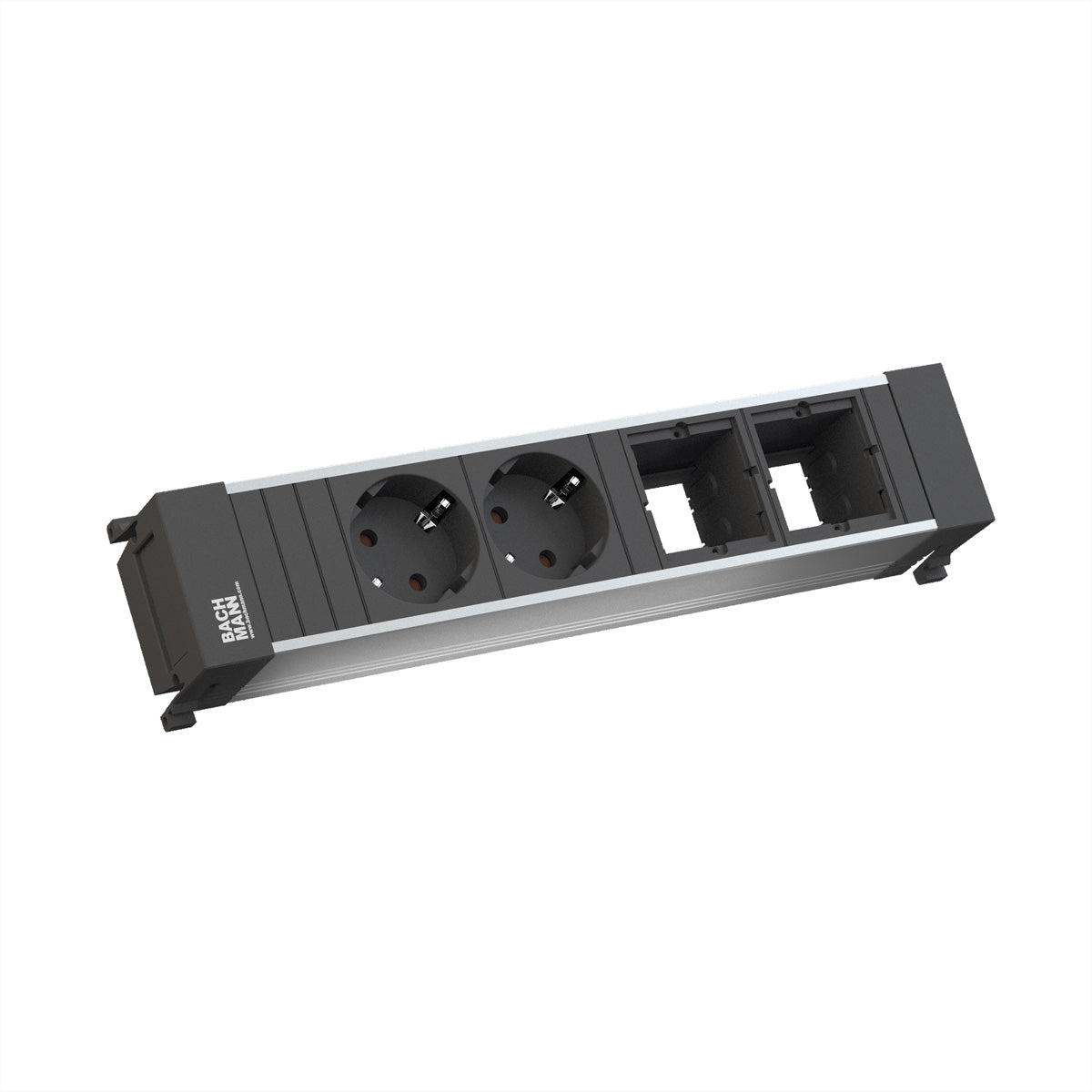 Bachmann Power Frame Einbausteckdosenleiste, (2×T13 + 2×ABD), 0,2 m Kabel, Eingang Wieland GST18, Einbau