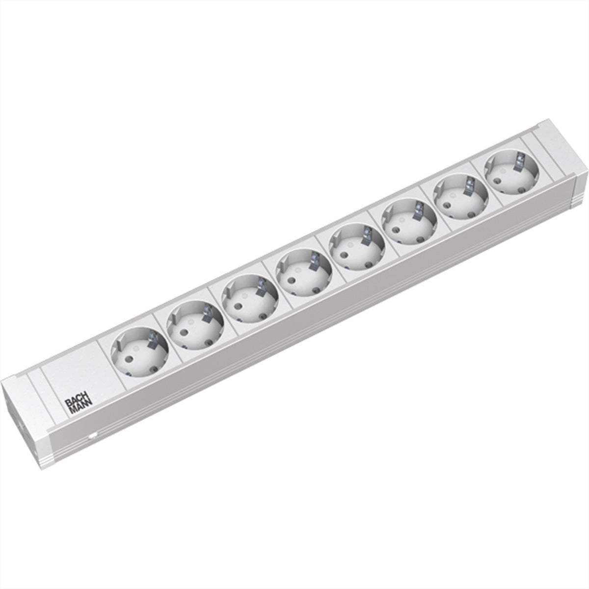 Bachmann 19" Steckdosenleiste, 1,5U, 8× Schuko (CEE 7/3, Typ F), 2,0 m, Stecker CEE 7/7