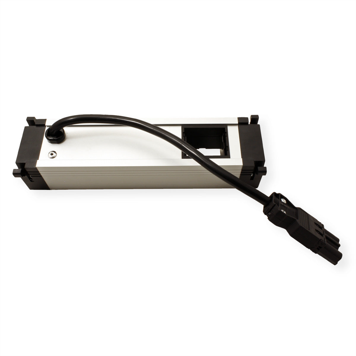 Bachmann Power Frame Einbau-Anschlussfeld – 2x UTE (CEE 7/5 Typ E), 1x ABD (leer) – Aluminium, schwarz