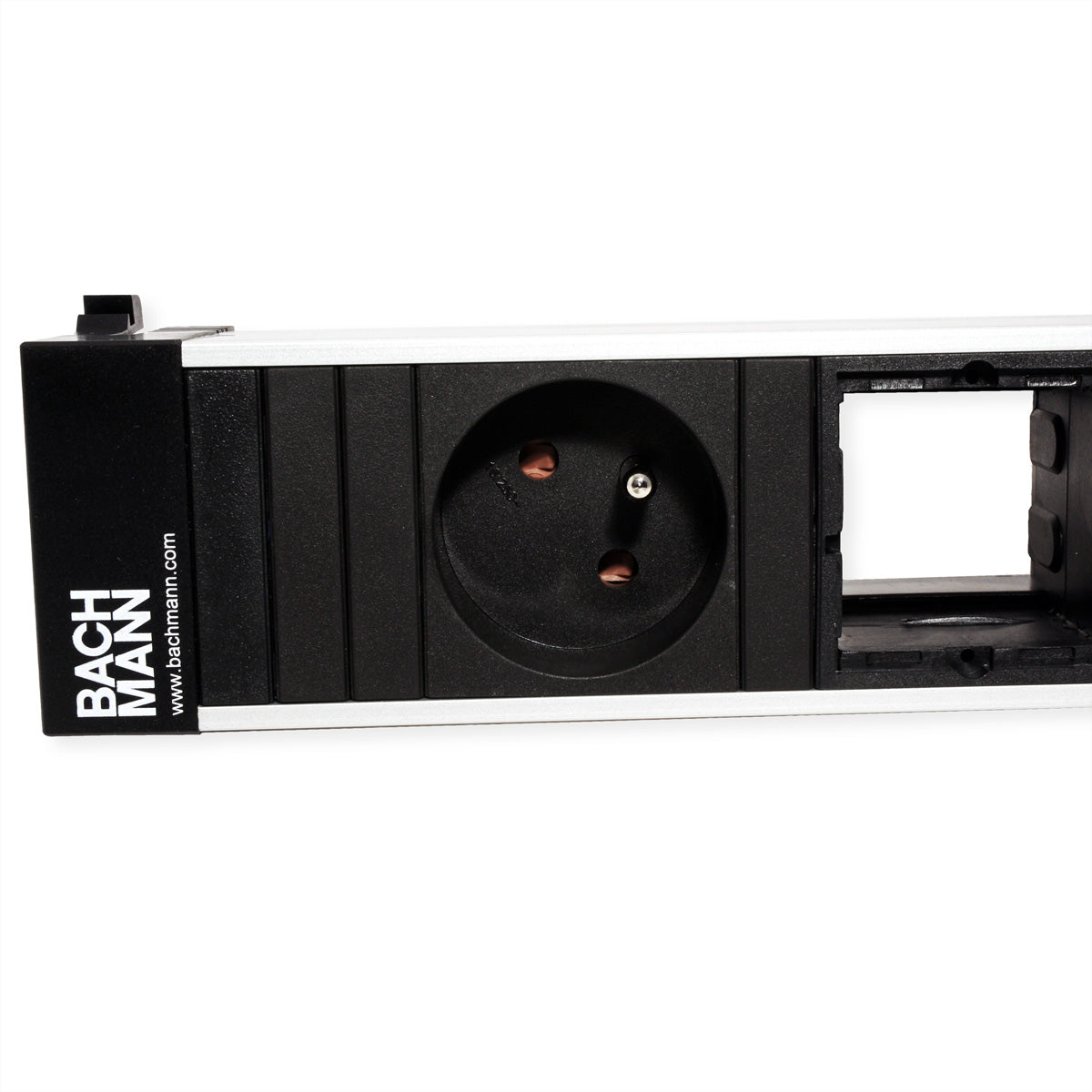 Bachmann POWER FRAME Einbau-Anschlussfeld 1×UTE (Typ E FR), 2×leere Module – 0,2 m H05VV-F mit GST18 – schwarz
