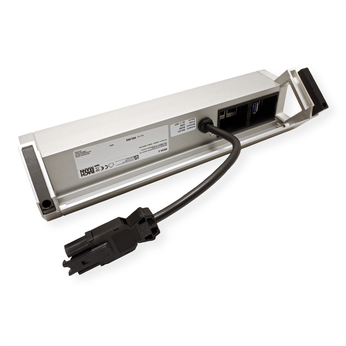 Bachmann DESK2 Steckdosenleiste Schutzkontakt (Typ F) 3× – USB-A×1, LAN (CAT6)×2, HDMI×1 – Zuleitung GST18 0,2m