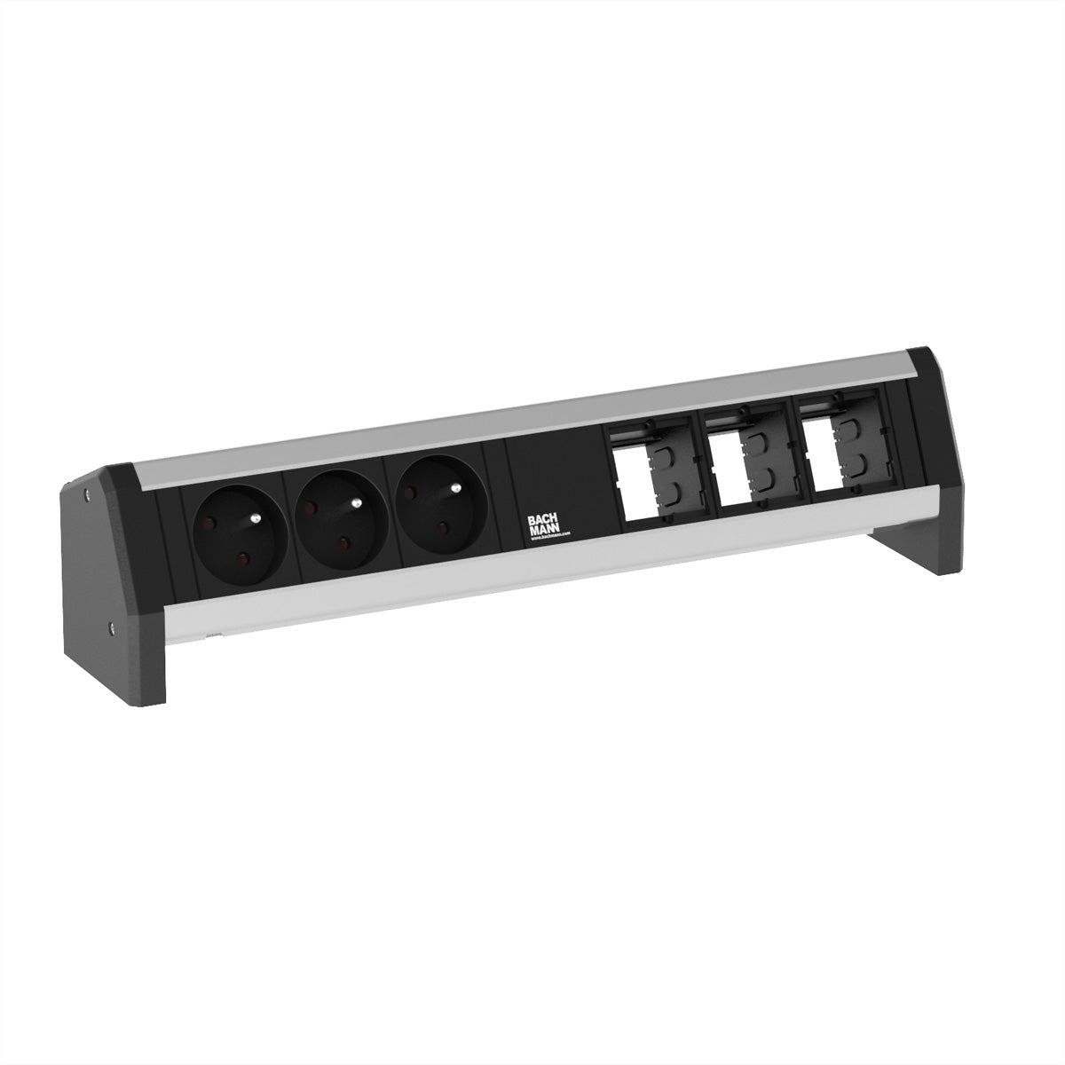 Bachmann DESK1 Tischsteckdosenleiste, 3×UTE, Wieland GST18, ohne Zuleitung