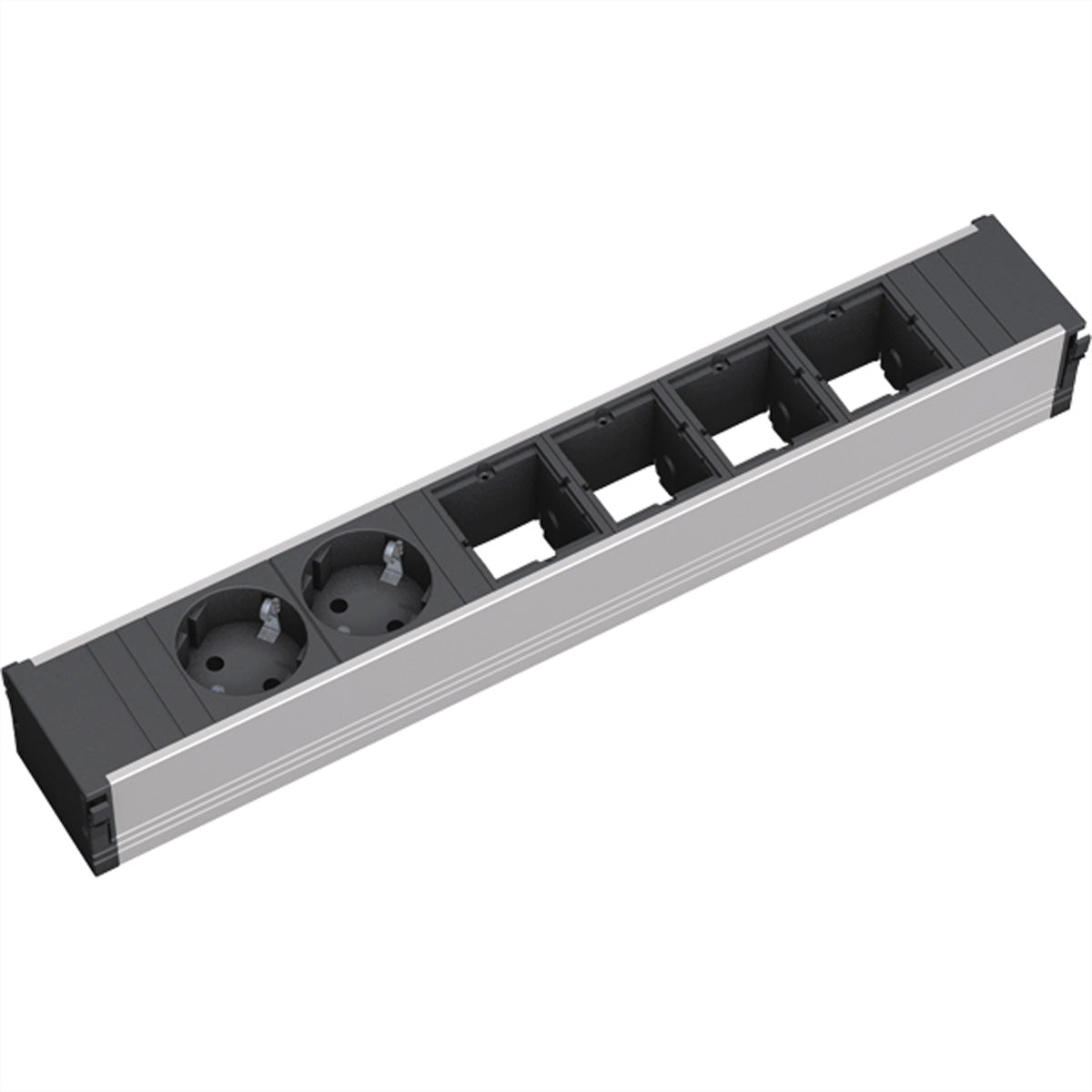 Bachmann CONI Grosses Einbau-Anschlussfeld 6× Schutzkontakt (CEE 7/3) – Wieland GST18i3, Kabel 0,2 m