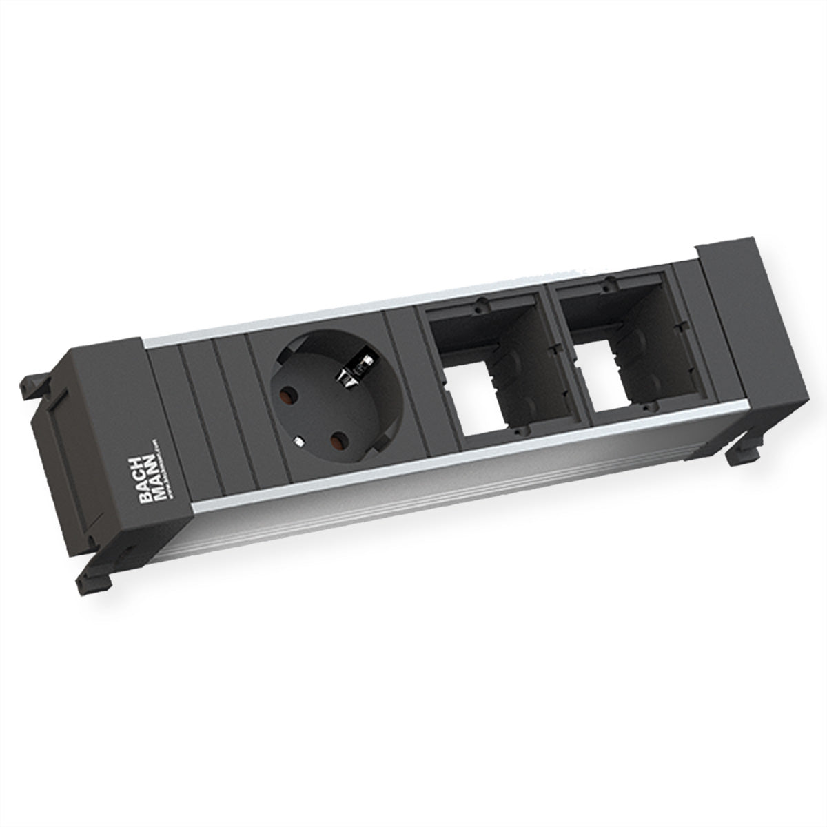 Bachmann POWER FRAME Small Einbau-Anschlussfeld – 1×Schutzkontakt, 2×ABD-Module – Wieland GST18