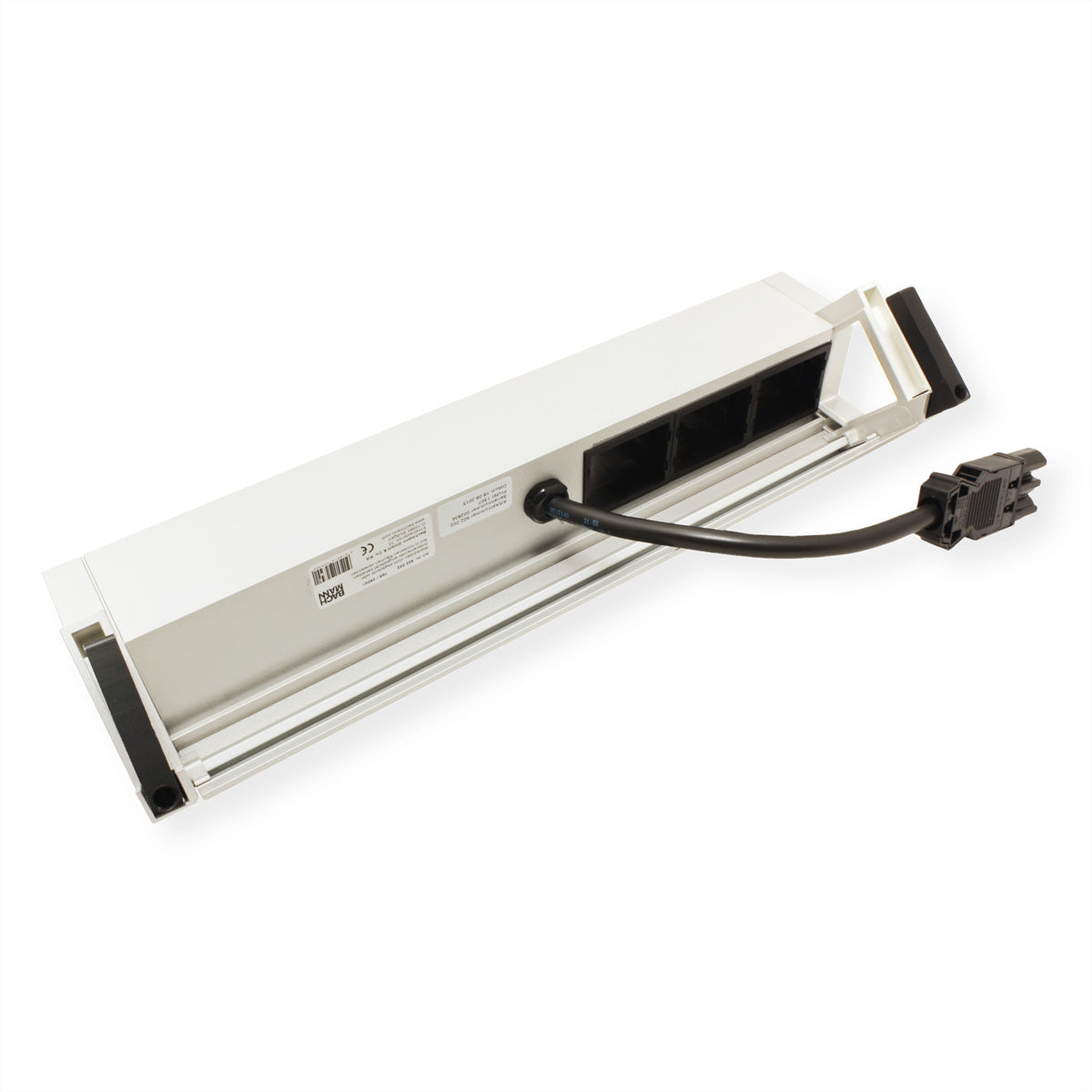 Bachmann DESK2 Steckdoseneinheit – 3×Schuko (Typ E/F) + 3×Custom-Modul, 0,2 m Kabel, Tisch/Einbau