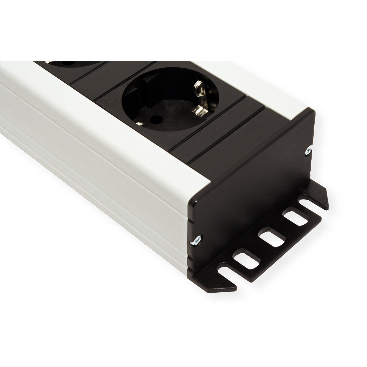 Bachmann Steckdosenleiste, 9×T13, ohne Schalter, 2 m, wiederanschliessbar, IP20 – schwarz/grau