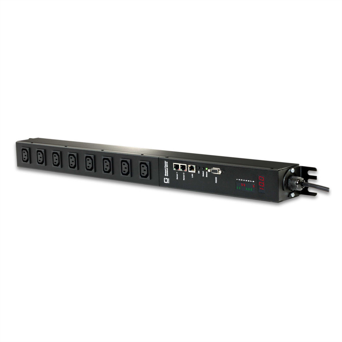 Gude 8314-2 EPC – Rack-PDU geschaltet, 1-phasig, 8× IEC C13, 16 A, Stecker IEC C19, 0U vertikal, 3,6 kW