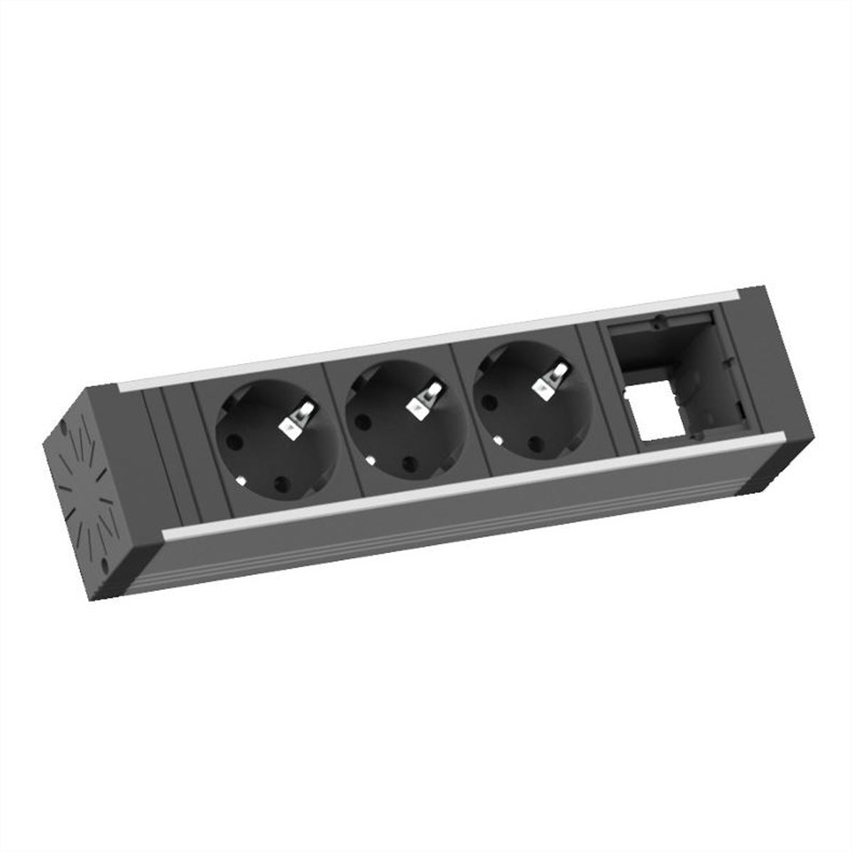 Bachmann VENID Steckdoseneinheit – 3×Schuko (Typ F), Einbau, 0,2 m Leitung, GST18