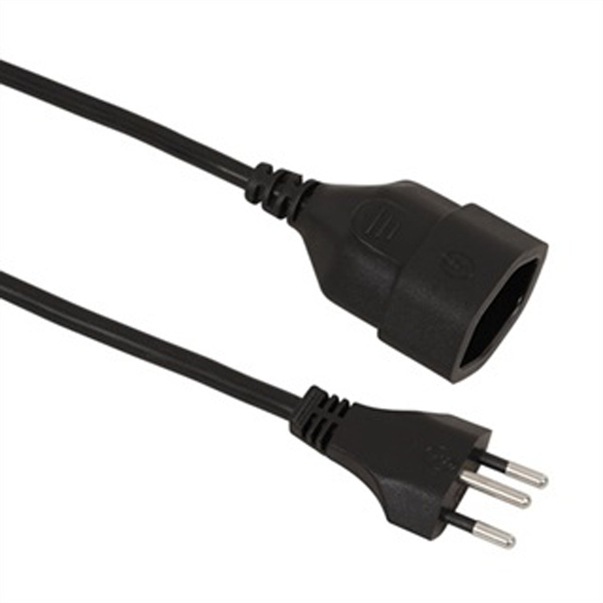 VALUE Verlängerungskabel – T12–T13, 10 m, 3×1,5 mm², Schwarz