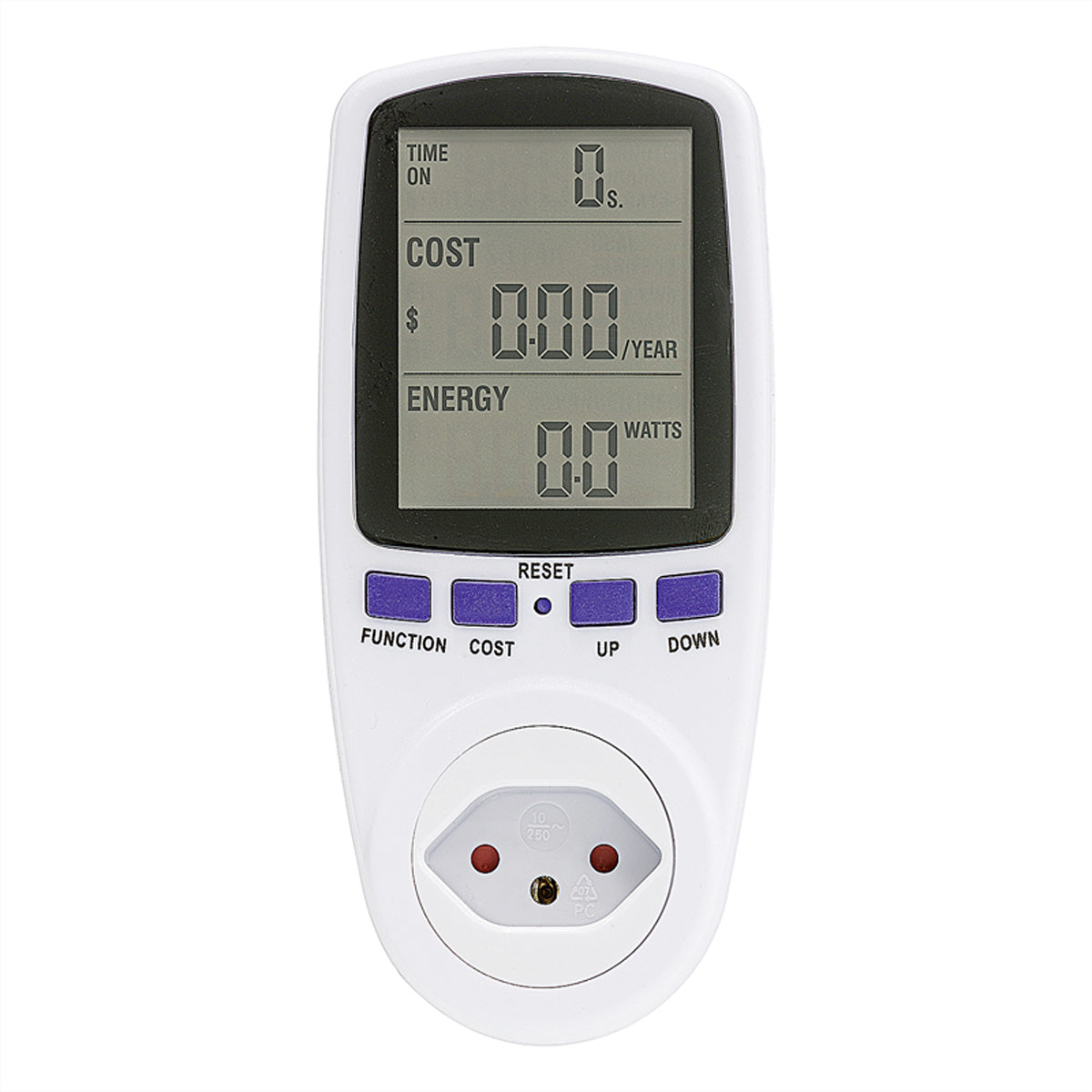 Steffen Energiemessgerät – 190–250 V, max. 10 A, 2500 W, IP20