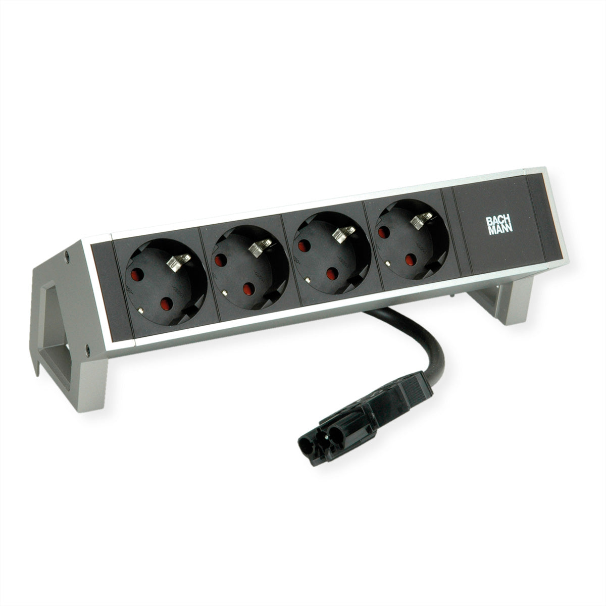 Bachmann DESK2 Steckdoseneinheit – 4×T13, 0,2 m Kabel, Tisch/Einbau, Wieland GST18i3