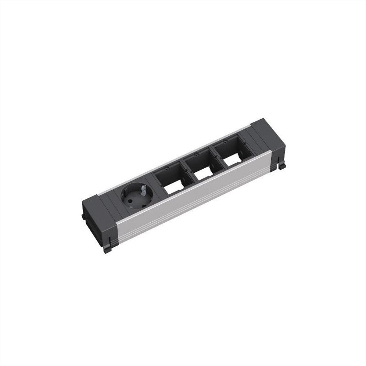 Bachmann CONFERENCE Top Frame Steckdoseneinheit – 1×Schuko (Typ E/F) + 3×ABD, Einbau
