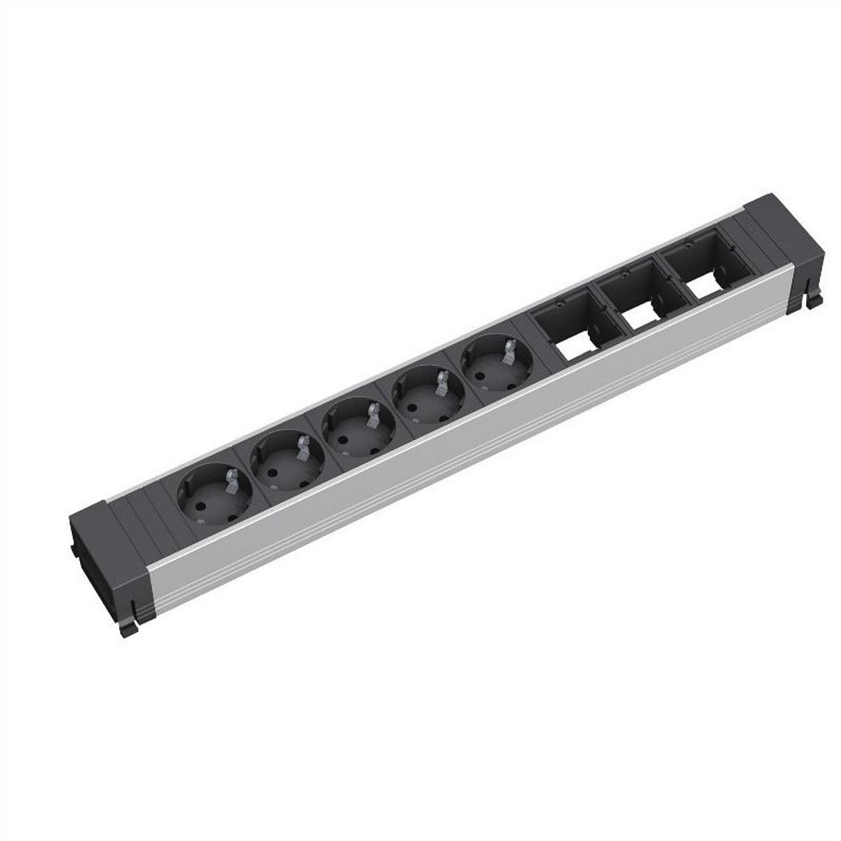 Bachmann CONFERENCE TOP FRAME X-Large Steckdoseneinheit – 5×Schuko (Typ E/F) + 3×ABD, Einbau